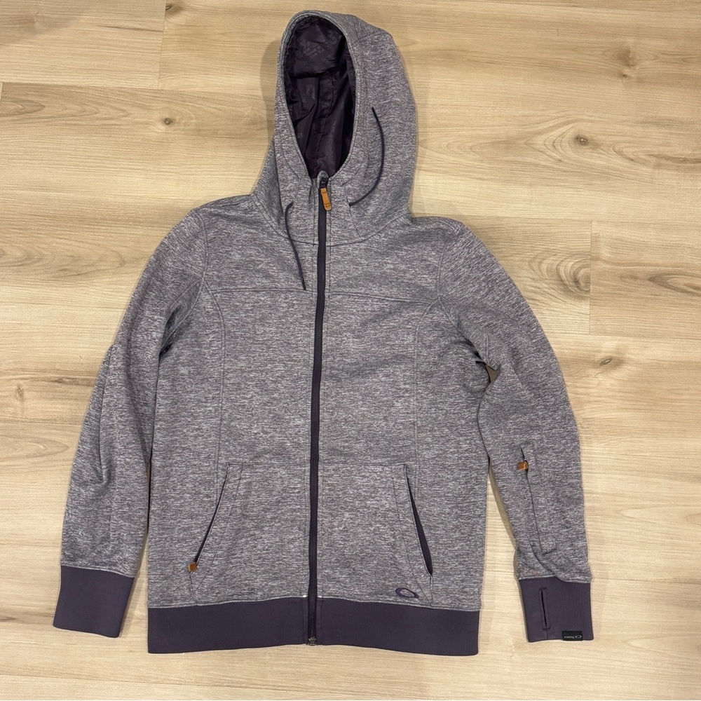 Oakley performance Hoodie Jacket Full Zip Women’s Size M Purple Over Easy DWR